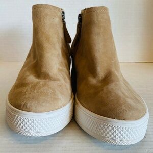 Caslon Waterproof Hidden Tan Suede Wedge Sneaker Shoes Tan Size 6.5 NEW $149